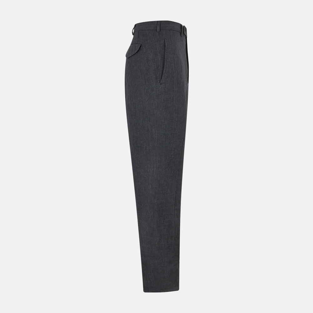 Ash Linen Herringbone Edmund Trousers