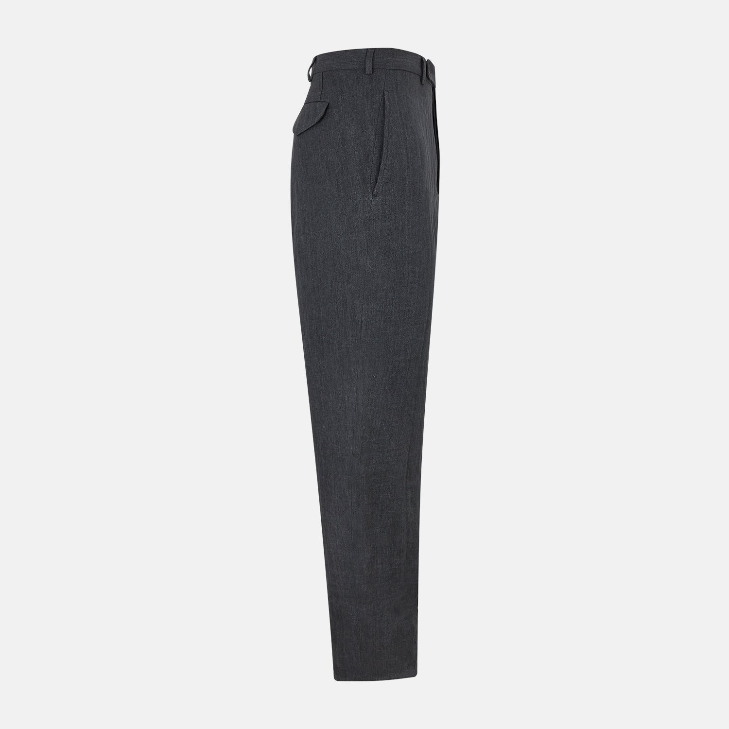 View 6 of product Ash Linen Herringbone Edmund Trousers