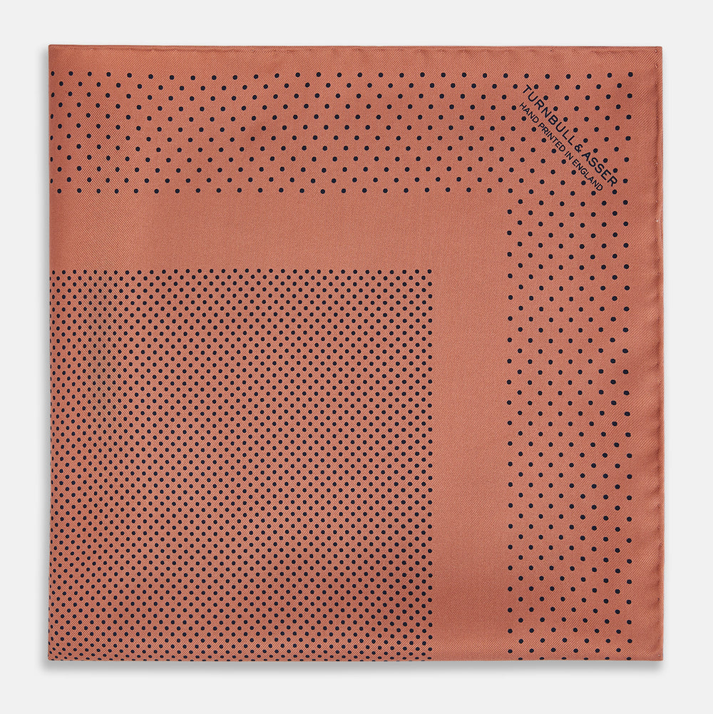 Blush Dot Silk Pocket Square