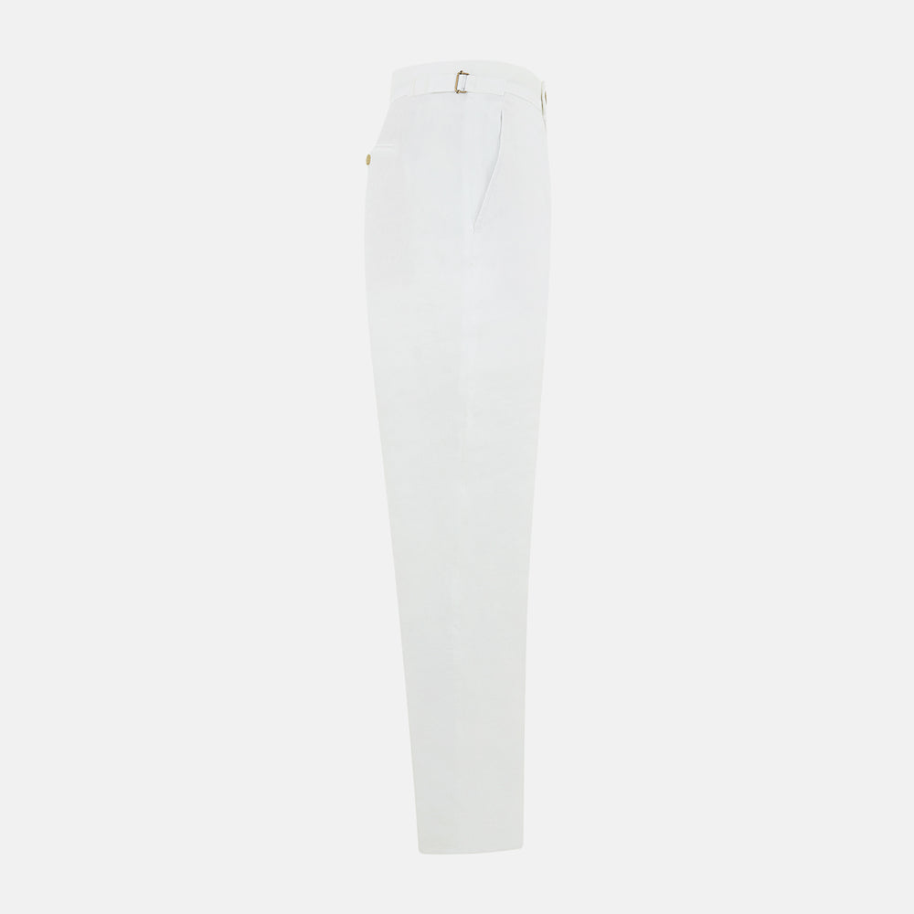 White Linen Henry Trousers