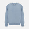 View 1 of product Frost Blue Cashmere V-Neck Jumper