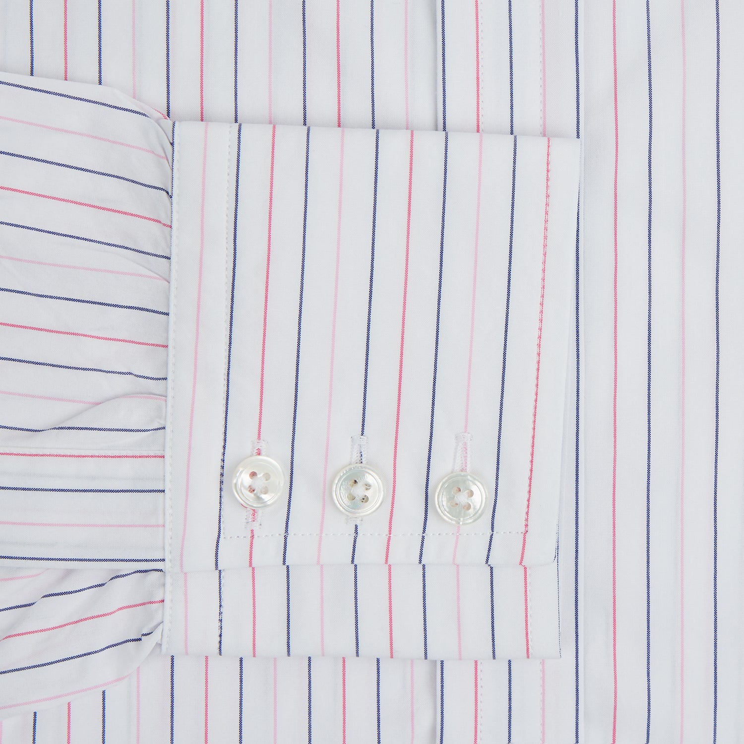 View 11 of product Pink and Blue Wide Pinstripe Mayfair Shirt