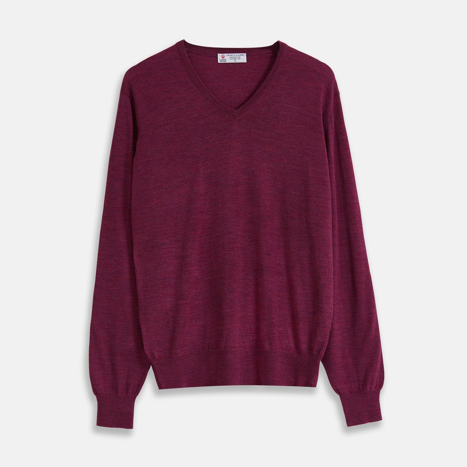 View 1 of product Plum Fine Merino V-Neck Jumper