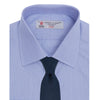 View 4 of product Blue Hairline Stripe Shirt with T&A Collar and 3-Button Cuffs