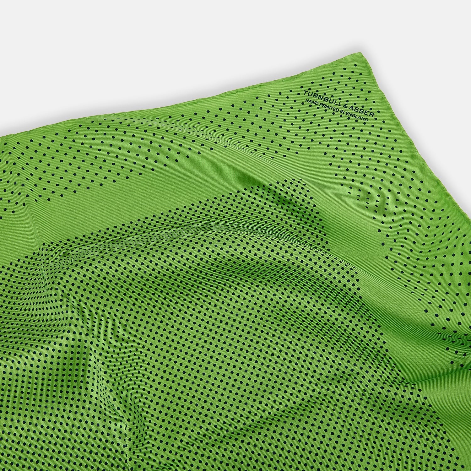 View 2 of product Kelly Green Dot Silk Pocket Square