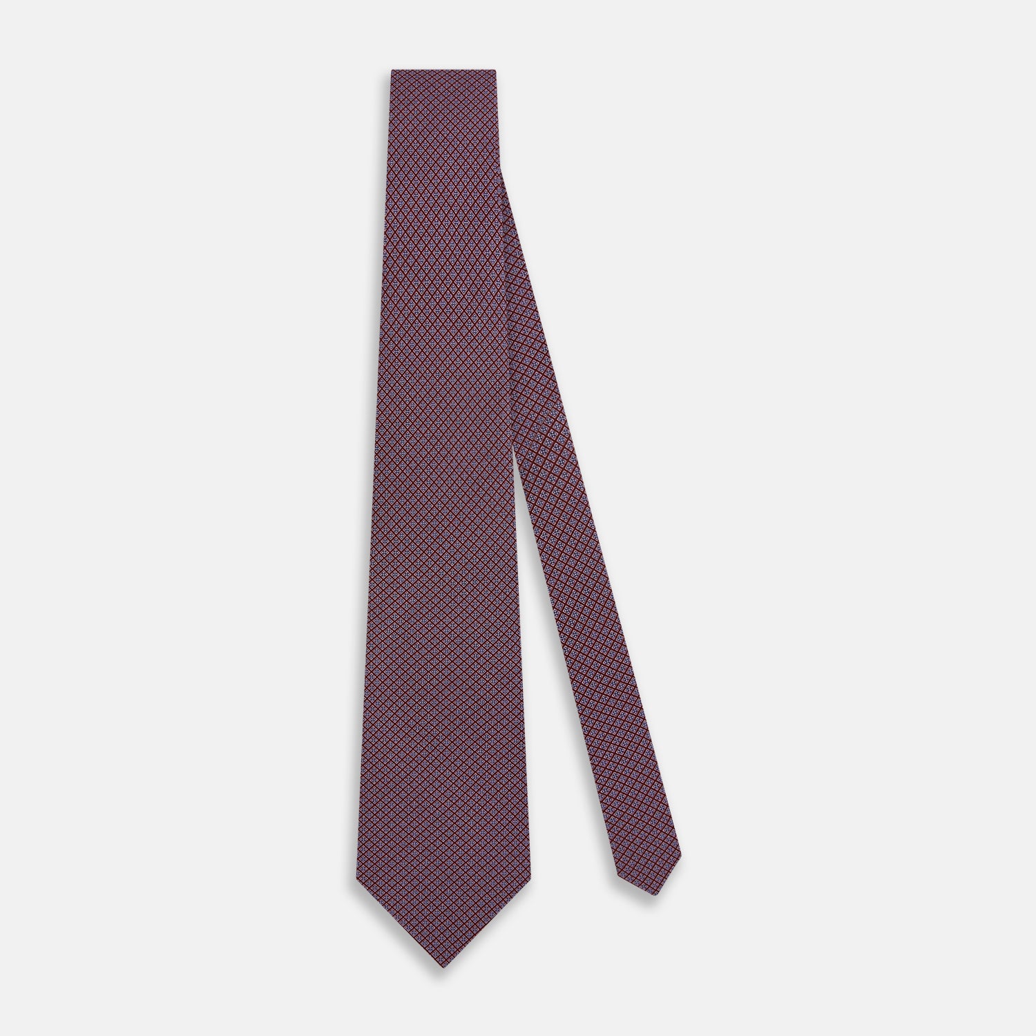 View 2 of product Indies Red Floral Square-Print Silk Tie