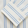 View 4 of product Blue and Off-White Stripe Cotton Weekend Fit Finch Shirt