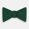 View 1 of product Racing Green and White Spot Silk Bow Tie