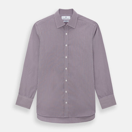 Burgundy Micro Check Mayfair Shirt