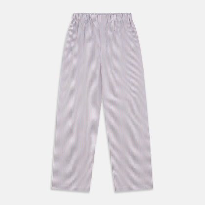 Red and Blue Stripe Cotton Hastings Pyjama Trousers