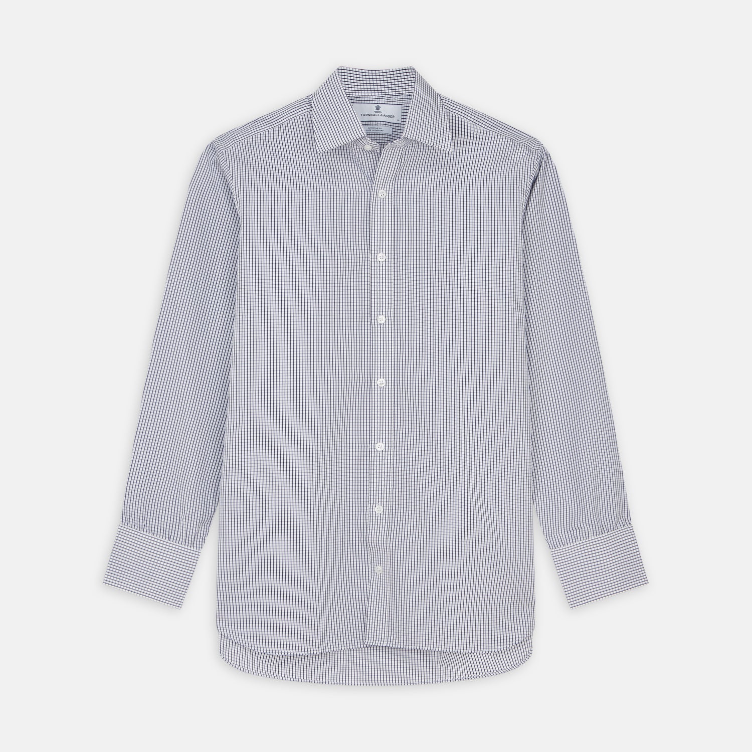 View 1 of product Navy Check Cotton Regular Fit Mayfair Shirt