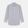 Navy Check Cotton Regular Fit Mayfair Shirt