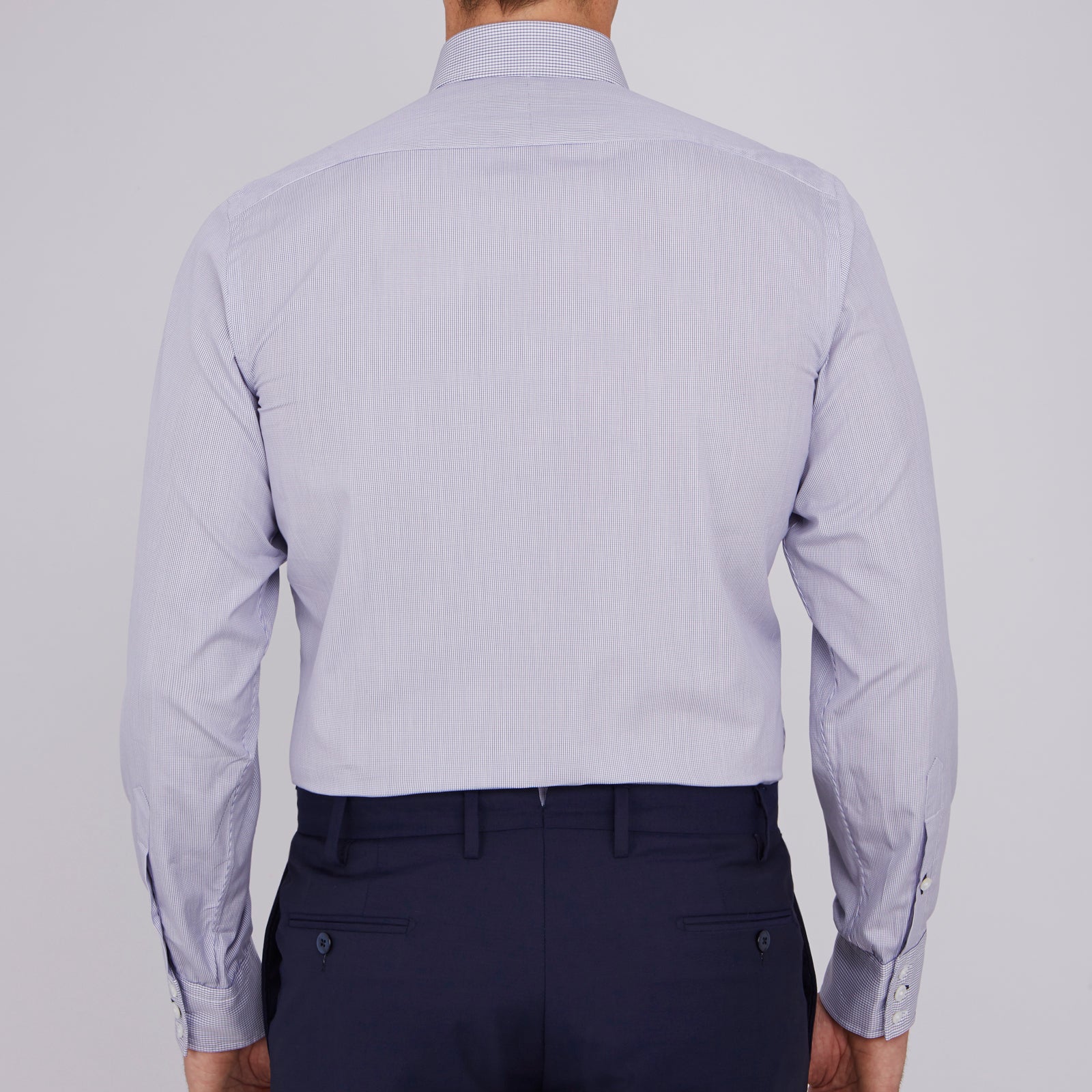 View 3 of product Slim Fit Blue Checked Shirt