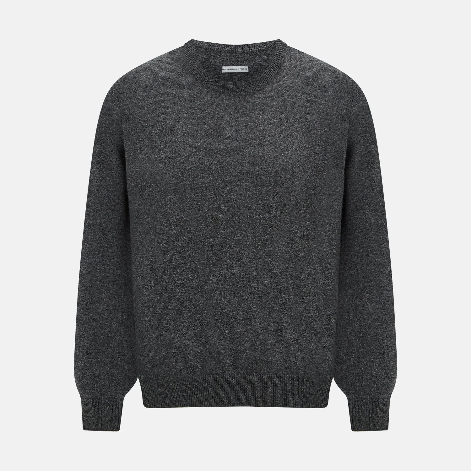 View 1 of product Charcoal Grey Cashmere Round Neck Jumper