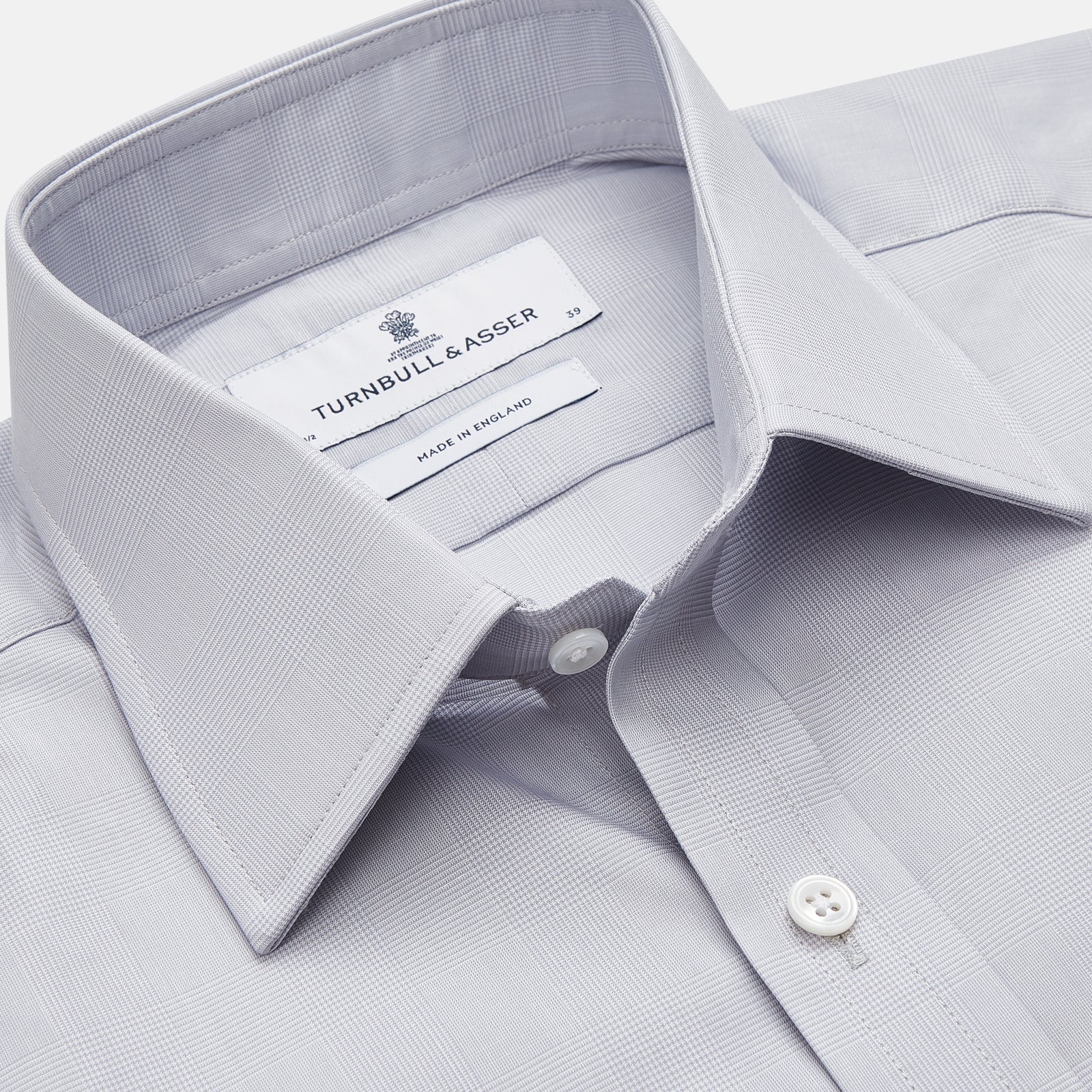 View 2 of product Faded Blue Block Check Cotton Regular Fit Mayfair Shirt