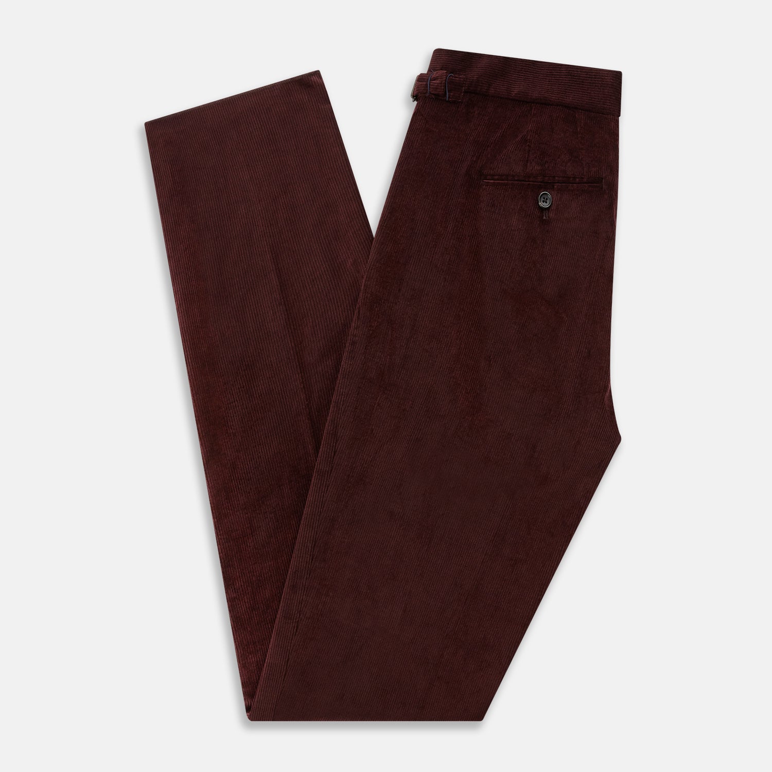 View 6 of product Burgundy Corduroy Henry Trousers