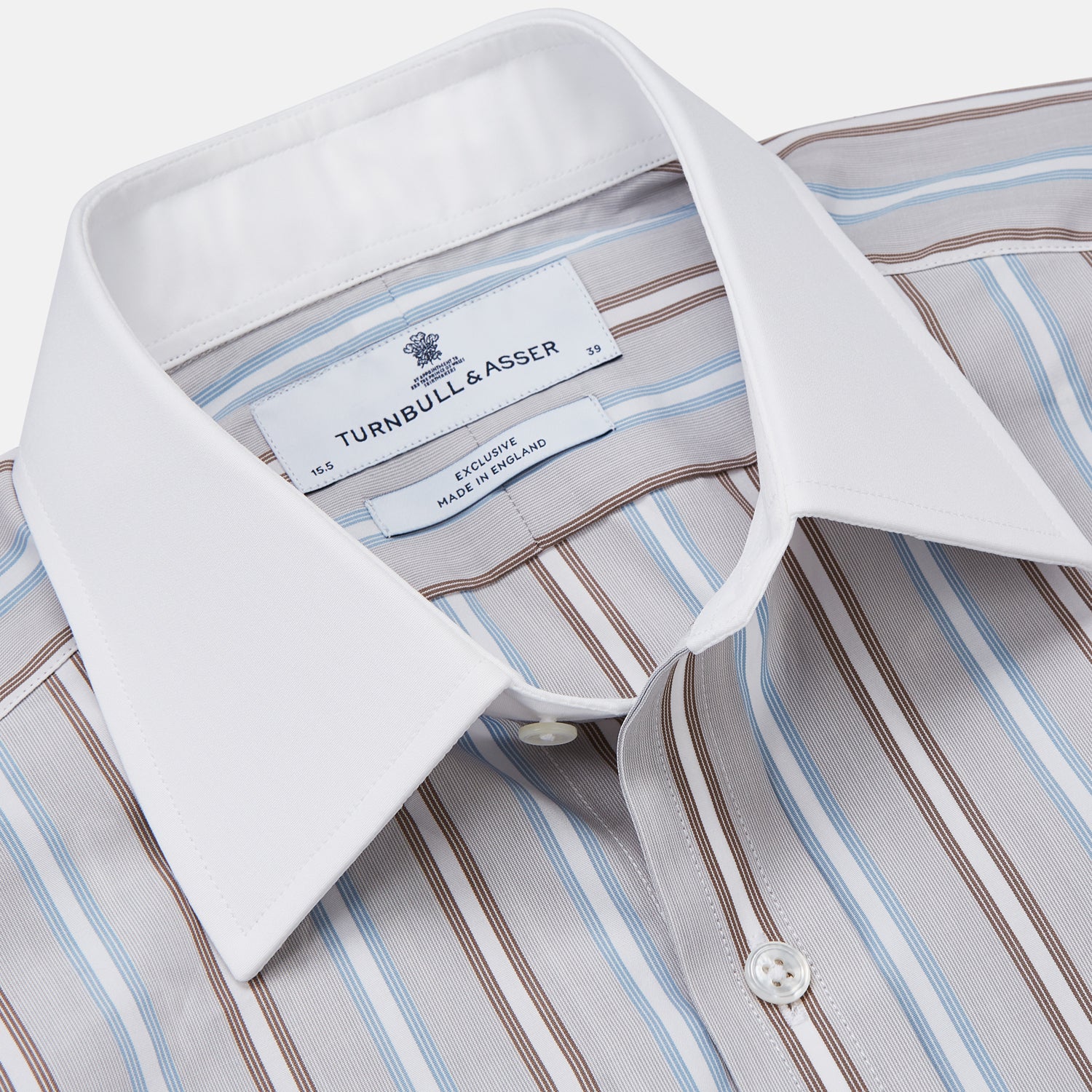 View 2 of product Beige Multi Stripe Cotton Regular Fit Penrose Shirt