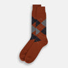 View 2 of product Rust Wool Check Mid-Length Socks