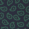 View 4 of product Navy and Green Petal Paisley Silk Tie