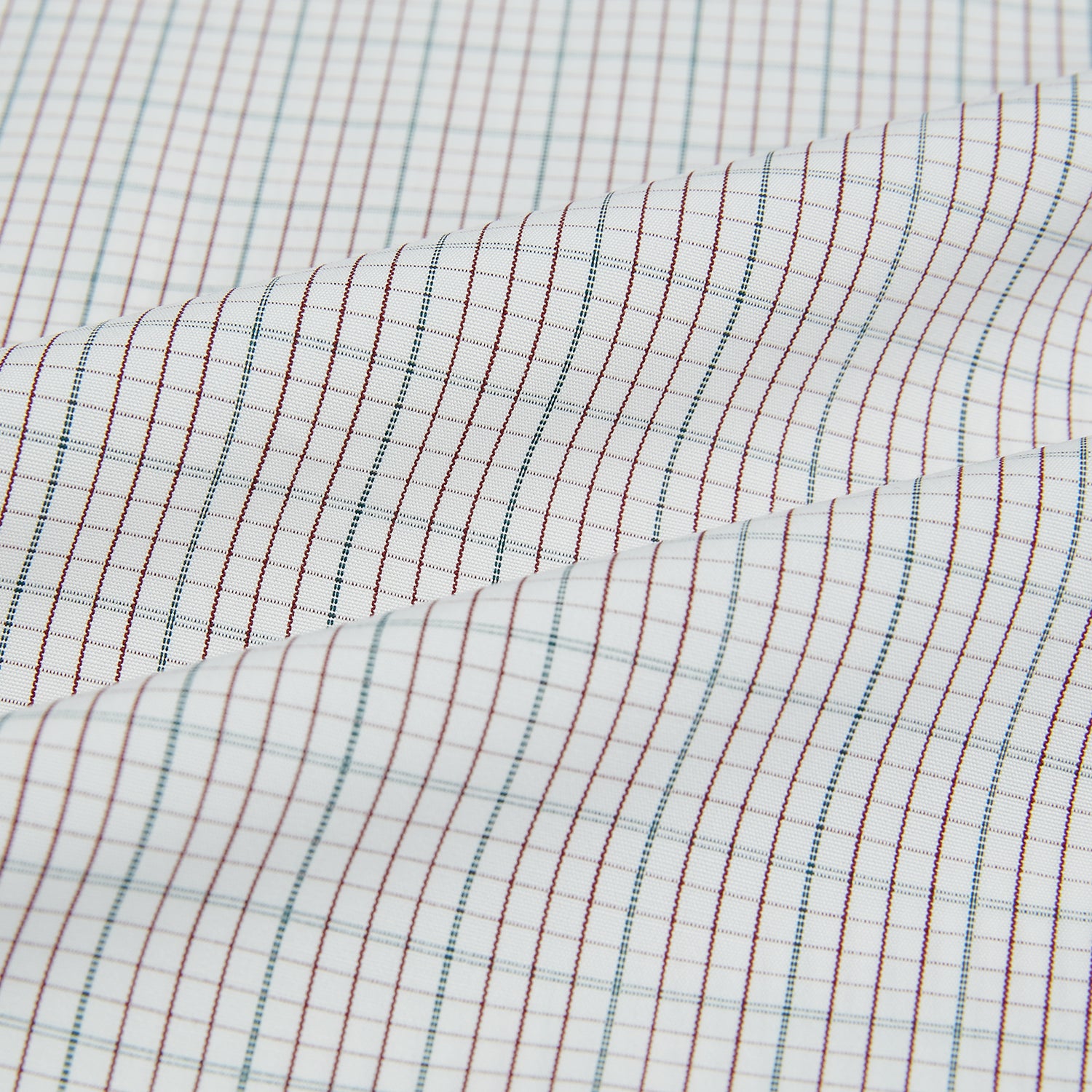 View 8 of product BURGUNDY AND GREEN DOUBLE GRID CHECK WESTMINSTER SHIRT
