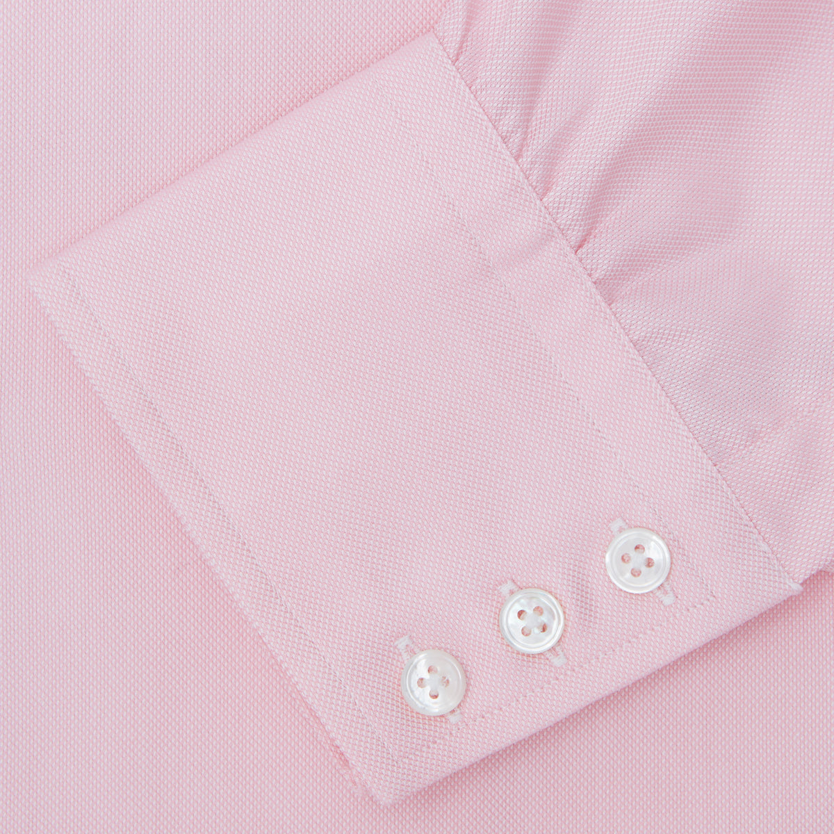 Pink Royal Oxford Cotton Shirt with Button-Down Collar and 3-Button Cuffs