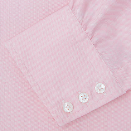 Pink Royal Oxford Cotton Shirt with Button-Down Collar and 3-Button Cuffs Image 3