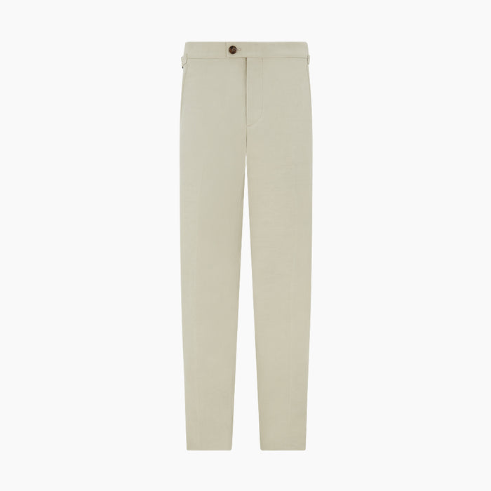 Taupe Cotton Blend Henry Trousers Image 15
