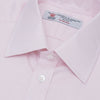 View 5 of product Pink Herringbone Superfine Cotton Shirt with T&A Collar and Double Cuffs