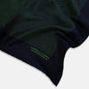 View 2 of product Navy and Fern Green Stripe Silk Pocket Square
