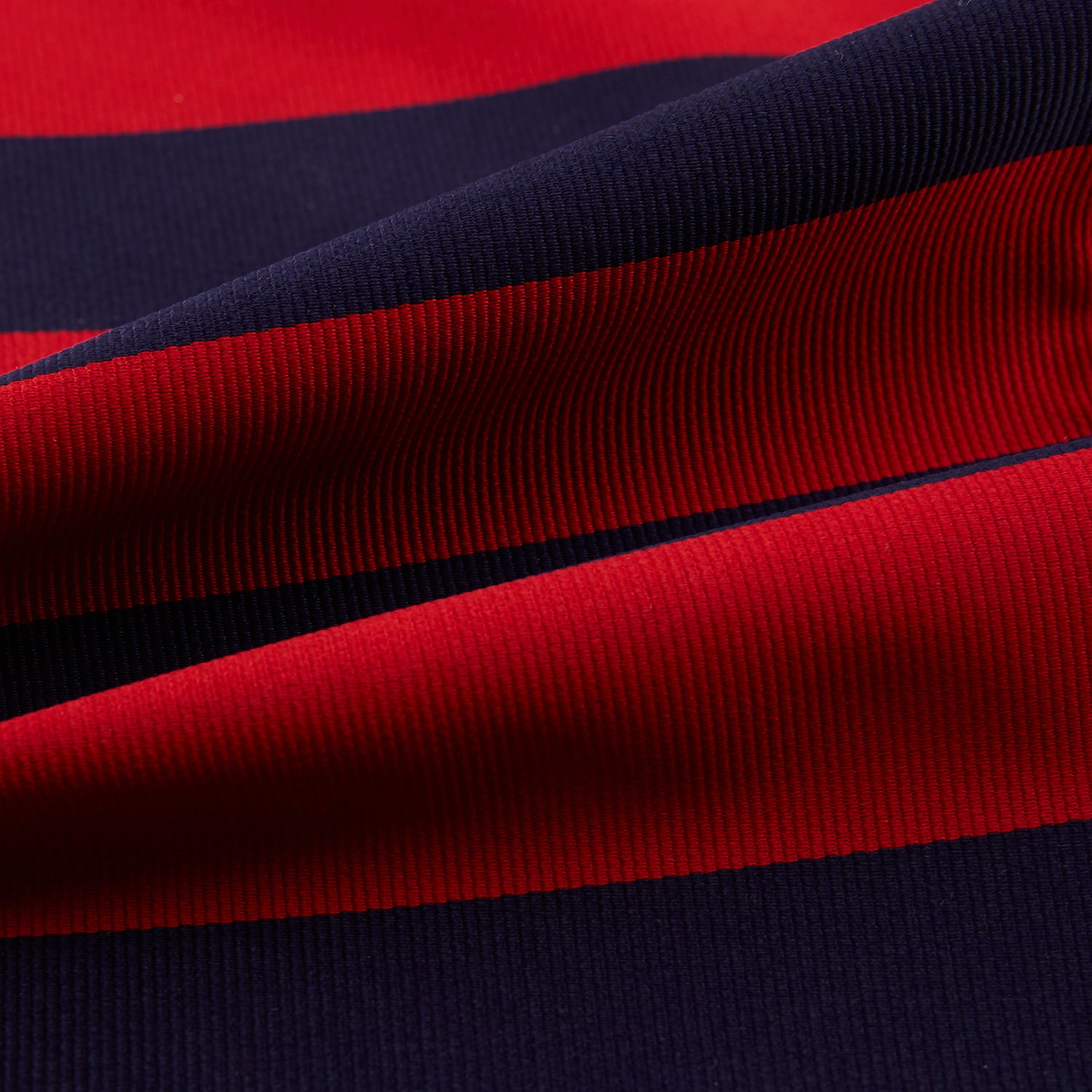 View 4 of product Wide Red Stripe and Navy Silk Cravat