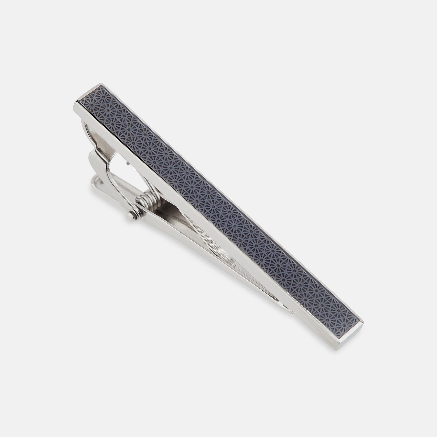 View 1 of product Navy Patterned Tie Bar