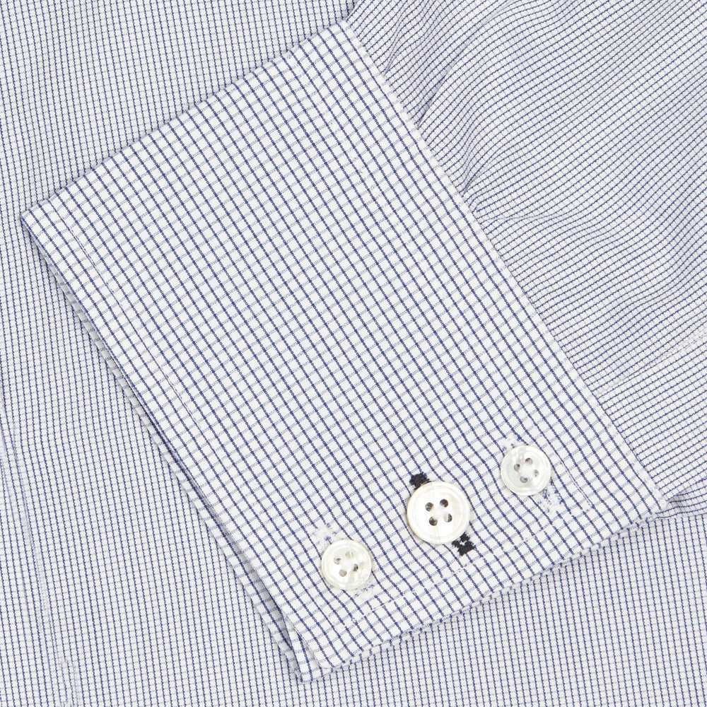 Slim Fit Blue Checked Shirt