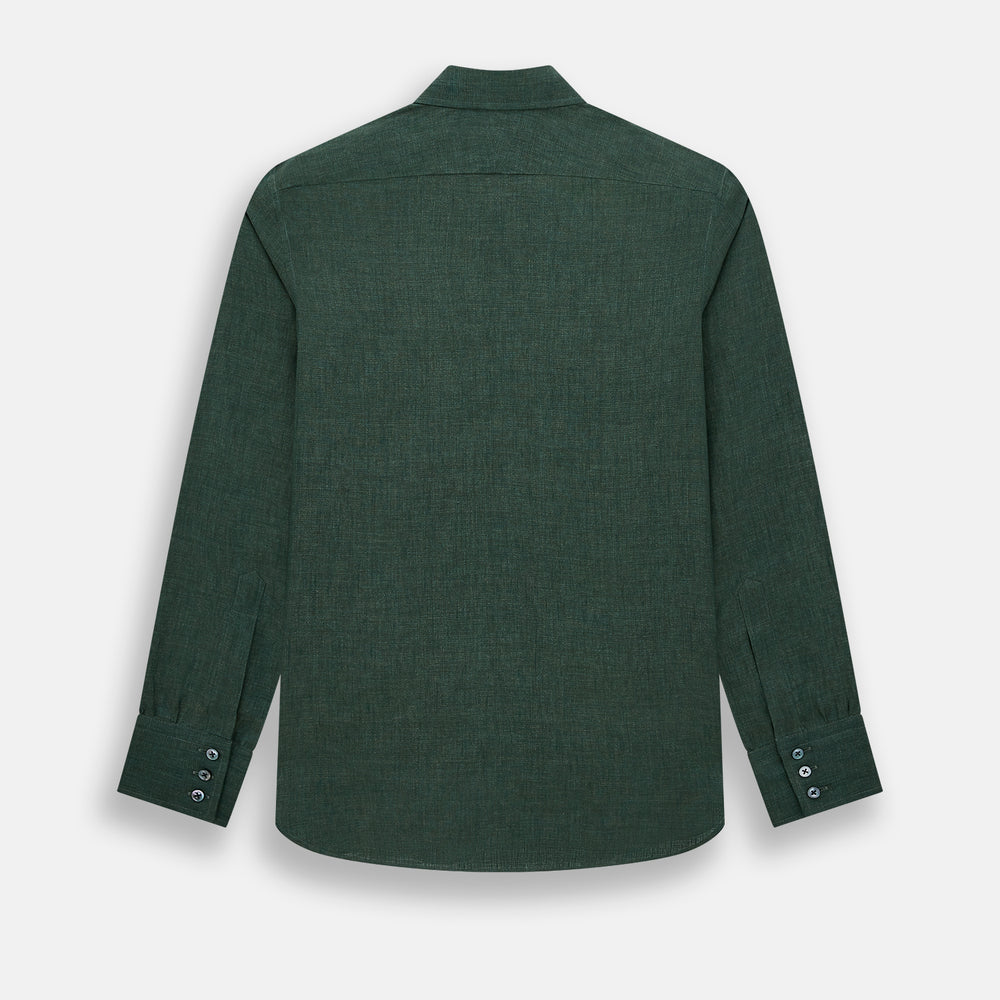Forest Green Linen Westminster Shirt