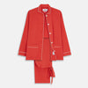 View 1 of product Women's Coral Pink Silk Thelma Pyjama Set