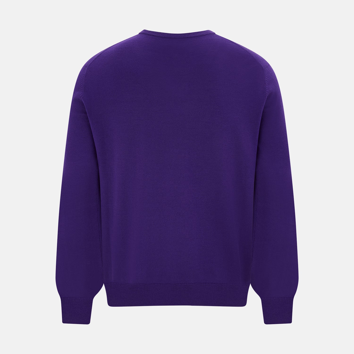 View 3 of product Purple Merino V-Neck Jumper