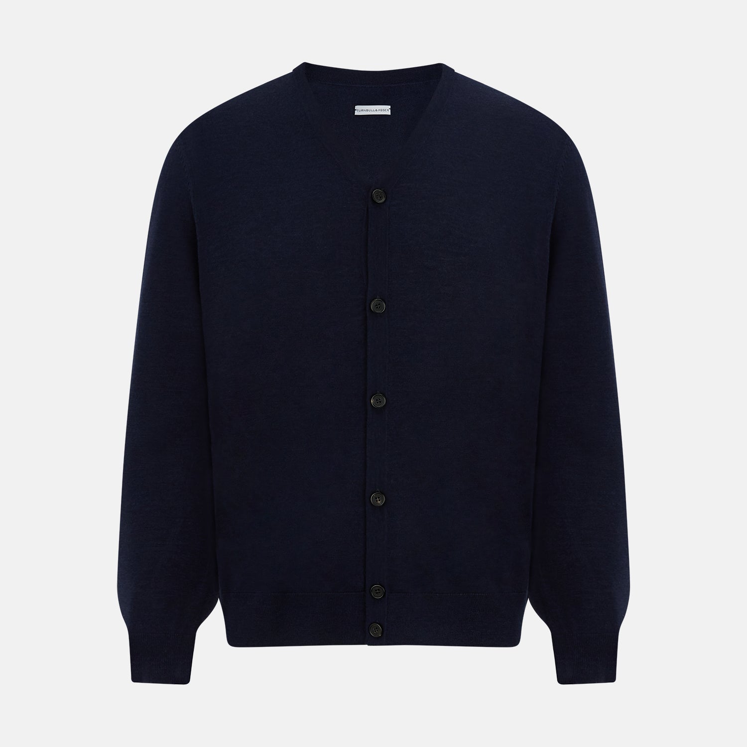 View 1 of product Navy Fine Merino V-Neck Cardigan