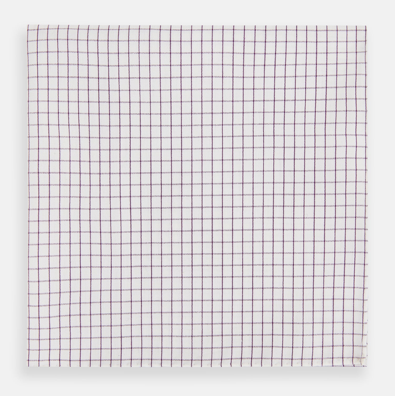 View 1 of product Hand Rolled Purple Graph Check Handkerchief