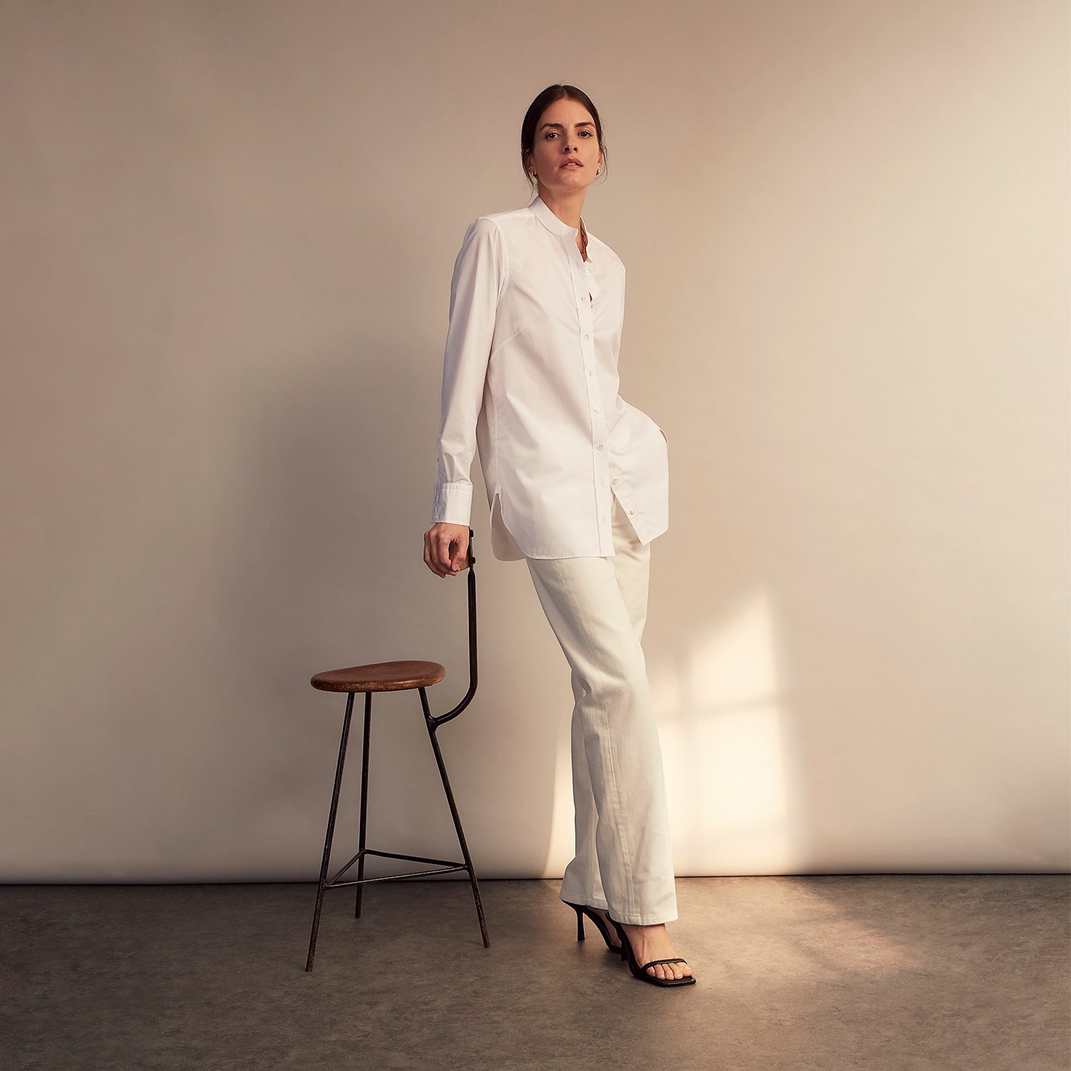 View 12 of product White Cotton Lauren Shirt
