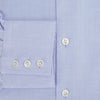 View 4 of product BLUE HERRINGBONE TAILORED FIT SHIRT WITH KENT COLLAR