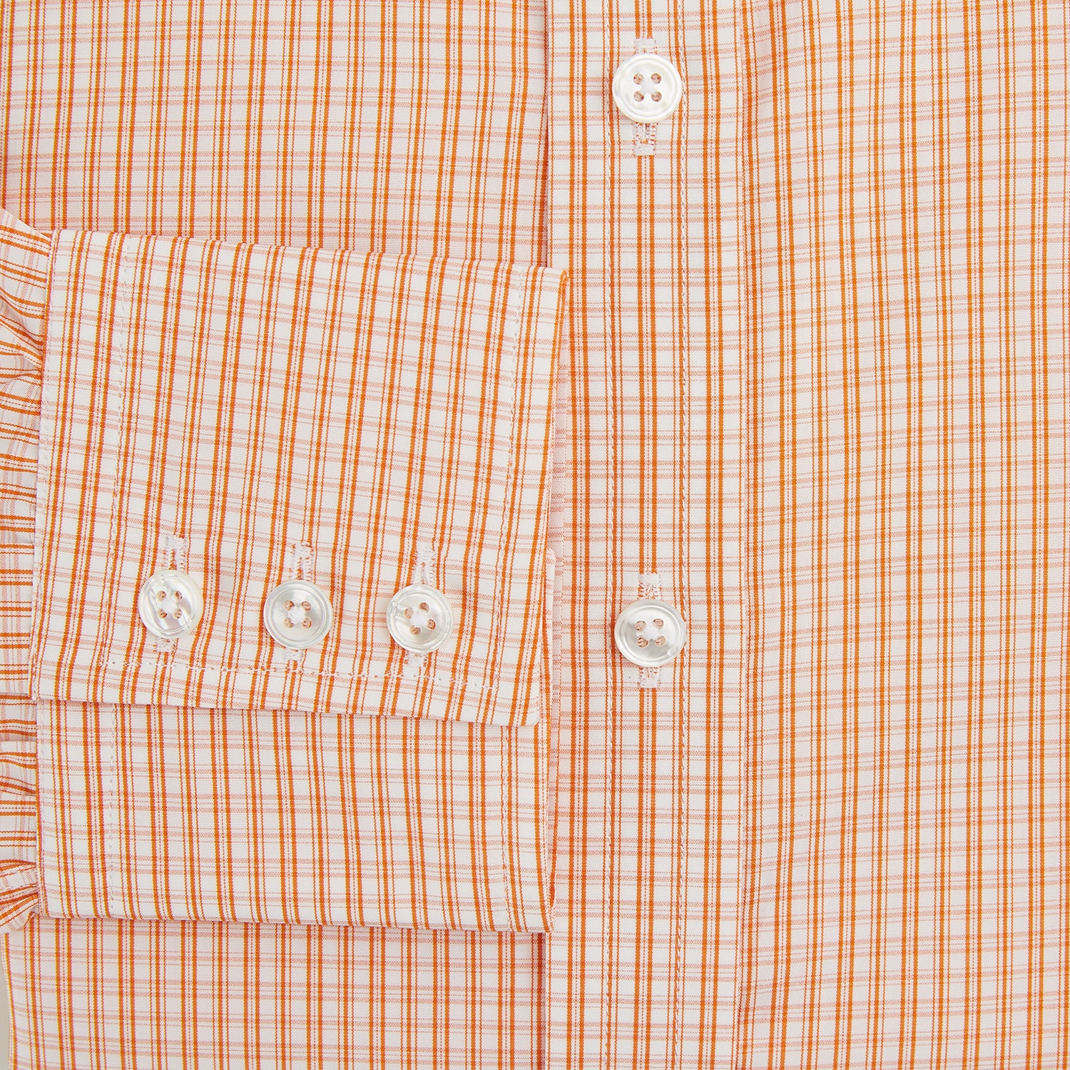 Orange Micro Check Mayfair Shirt