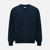 View 1 of product Dark Green Melange Cashmere V-neck Jumper
