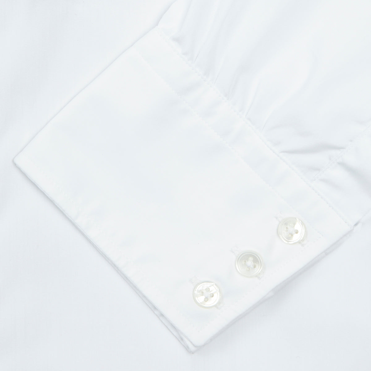 View 6 of product Two-Fold 200 White Cotton Shirt with Regent Collar and 3-Button Cuffs