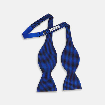 HOUNDSTOOTH NAVY CRUISE BOW TIE Image 1