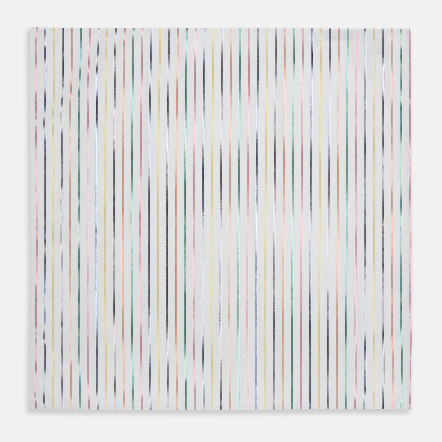 View 1 of product Rainbow Double Pinstripe Hand-Rolled Handkerchief