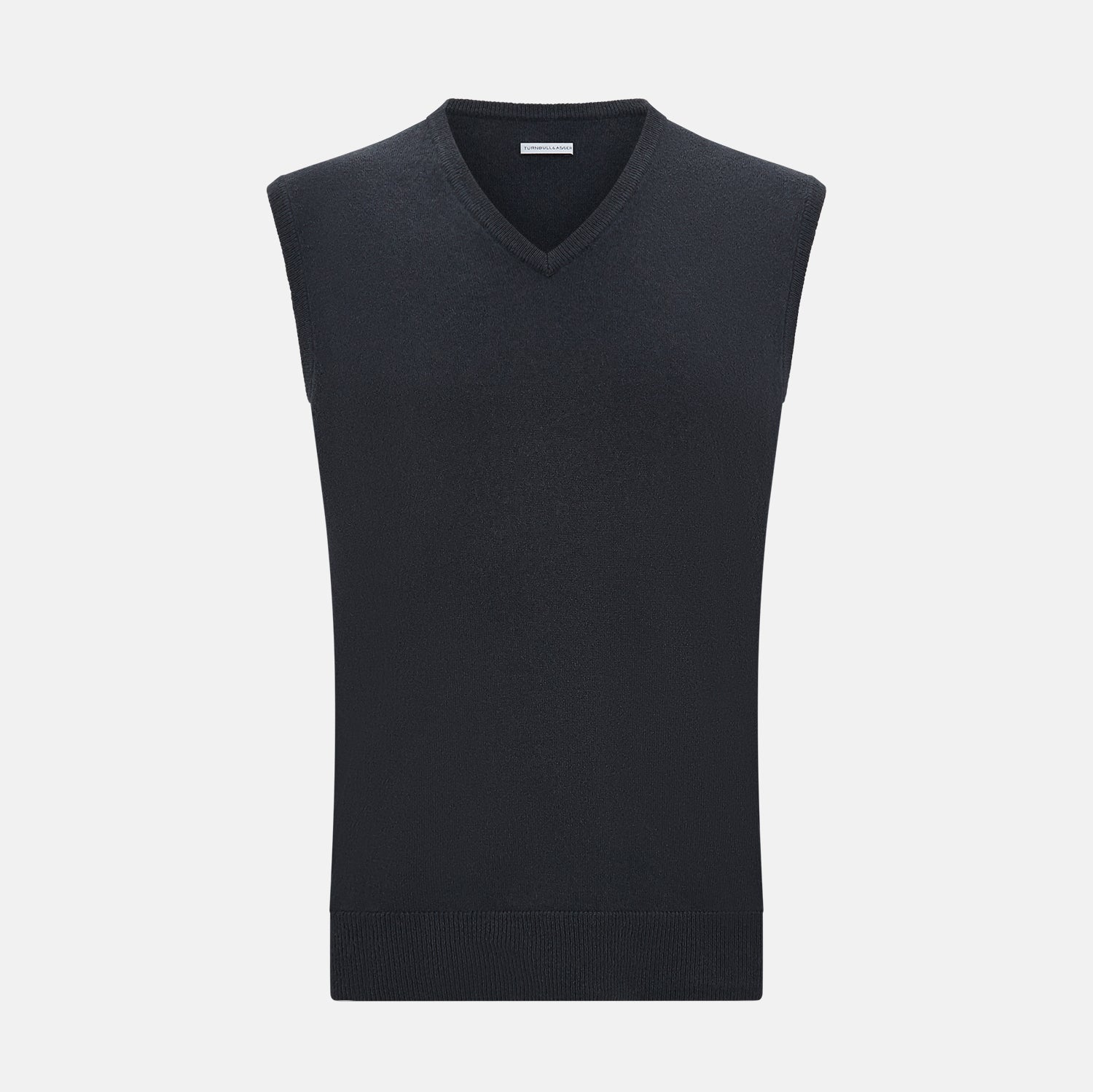View 1 of product Dark Green Melange Cashmere V-Neck Vest
