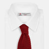 View 2 of product KNITTED RED SILK PLAIN TIE