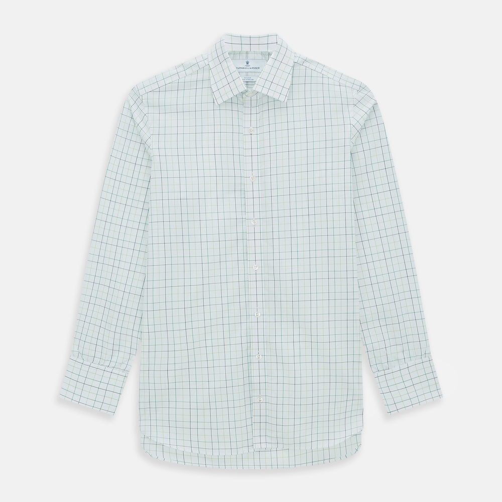 Dark Green Grid Check Mayfair Shirt