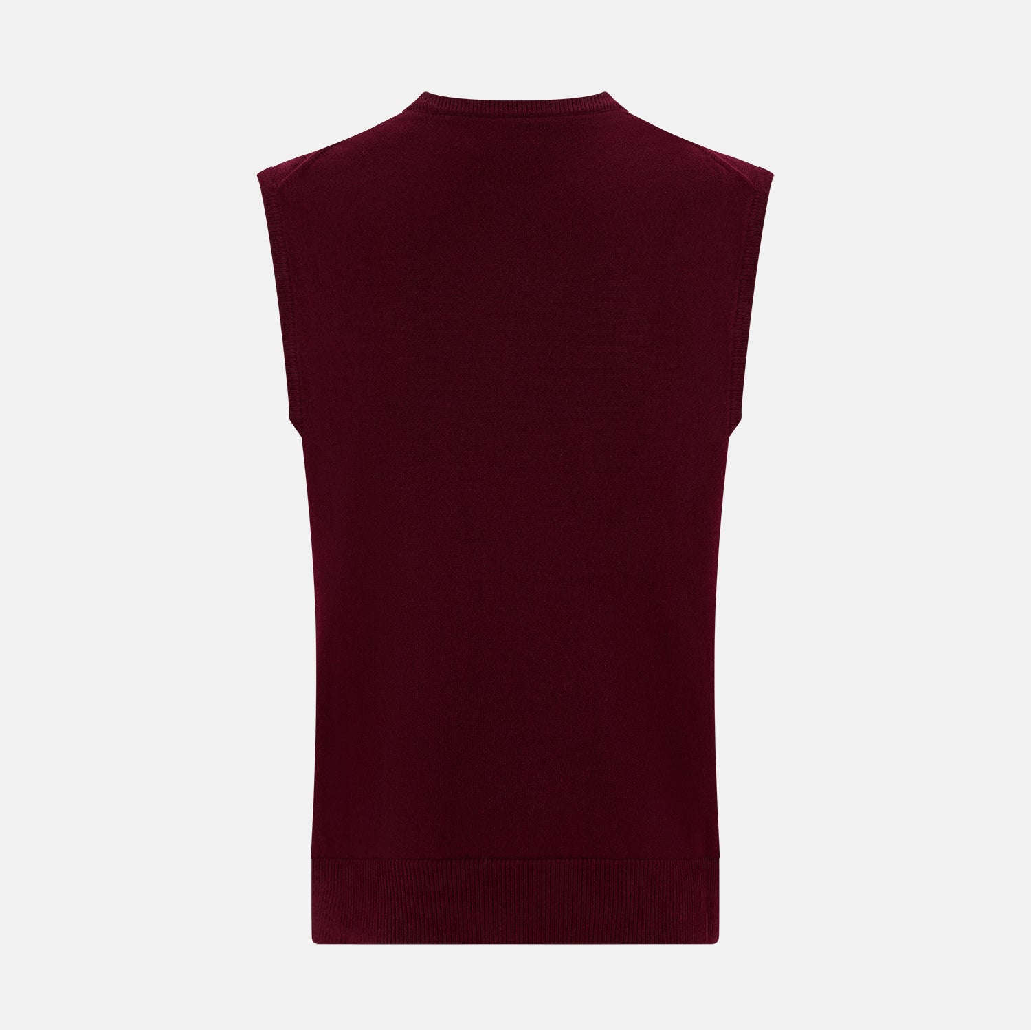 View 3 of product Burgundy Cashmere Round Neck Vest