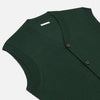 View 2 of product Forest Green Fine Merino V-Neck Sleeveless Cardigan
