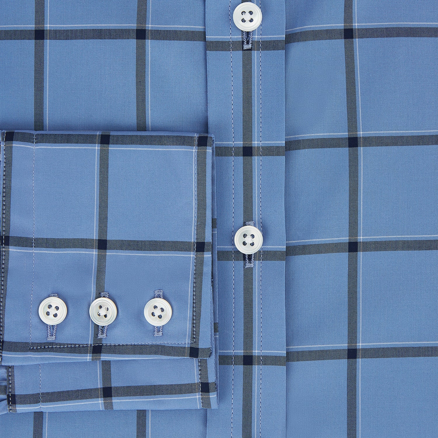 View 4 of product Colony Blue Grid Check Mayfair Shirt